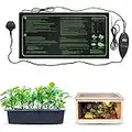 Errum Seedling Heat Mat Plant Heating Mats with Thermostat 10"x 20" Waterproof Seed Heating Mat for Greenhouse Propagation Germination Tray