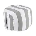 Toy Storage Bag Stuffed Animal Storage Bean Cotton Large Capacity Kids Toy Organizer Comfortable Seating Chair for Stuffed Animals, Cuddly Toys, Teddies, Soft Toys (L-Grey)