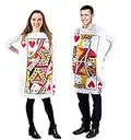 Tigerdoe King and Queen Card Costume - Poker Cards Costume - Couple Costume - Chess Piece Hats - King & Queen of Hearts (2 Pk Card Costume)
