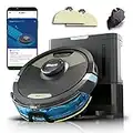 Shark AV2610WA AI Ultra 2in1 Robot Vacuum & Mop with Sonic Mopping, Matrix Clean, Home Mapping, HEPA Bagless Self Empty Base, CleanEdge Technology, for Pet Hair, WiFi, Works with Alexa, Black/Gold