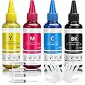 Xcinkjet Sublimation Ink Refilled for Epson C88 C88+ WF7720 ET2720 WF7710 ET2650 ET2750 WF2750 WF3620 Printer(1*Black 1*Cyan 1*Magenta 1*Yellow,4-Pack)