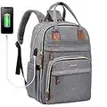 LOVEVOOK Rucksack Damen 17 Zoll Laptop Rucksack Damen Groß mit USB Ladeanschluss, Schwarz wasserdichte Rucksack mädchen teenager mit Laptopfach für Schule Arbeit Uni Studenten Lehrer Business Büro