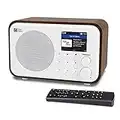 Ocean Digital WiFi Internet Radios WR-336N Portable Digital Radio with Rechargeable Battery Bluetooth Receiver with 2.4 inch Color Display, 4 Preset Buttons, Support UPnP and DLNA-White