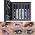 Set di mascara colorato a 6 colori, mascara impermeabile colorato arcobaleno Mascara per ciglia in fibra 3D Volume ciglia (A)