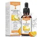 kizenka Suero de Vitamina C con ácido Hialurónico, Ssuero Antiarrugas para la cara de Arrugas, Removedor de Hidratación y aclarado Sueros para el Cuidado del rostro Sun Spot