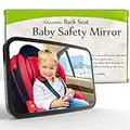 Baby Car Mirror Rear Facing Car Seat Mirrors Baby Car Monitor with Wide Crystal Clear View, Shatterproof, Easy Assembled, Easily Observe the Baby Move