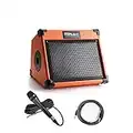 Coolmusic Acoustic Guitar Amplifier, 20 Watt Portable Bluetooth Amp for Guitar Acoustic with Reverb Chorus Effect, 3 Band EQ（Including Microphone and Audio Cable）