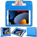 LTROP iPad 9th Generation Case, iPad 8th Generation Case, iPad 7th Generation Case for Kids, iPad 10.2 Case 2021/2020/2019, Shockproof Handle Stand Kids Case for iPad 9/8/7 Generation 10.2-Inch, Blue