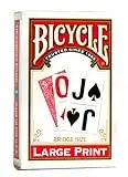 Bicycle Cartes à Jouer à Grand imprimé (la Couleur Peut Varier)