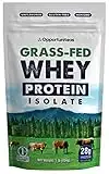 Grass Fed Whey Protein Powder Isolate - Unflavored - Low Carb Keto & Paleo Diet Friendly - Pure Grass-Fed Protein for Shakes, Smoothies, Drinks & Recipes- Non GMO & Gluten Free - 1 Pound