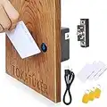 Tokatuker Invisible Cabinet Lock, Hidden NFC Lock DIY RFID Lock Latch with USB Cable Power for Wooden Cabinet Drawer Liquor Cabinet Open and Close Pantry Secret Shelf or Concealed Panel