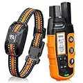 Bousnic Dog Shock Collar - 3300Ft Dog Training Collar with Remote for 5-120lbs Small Medium Large Dogs Rechargeable Waterproof e Collar with Beep (1-8), Vibration(1-16), Safe Shock(1-99)(Orange)