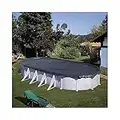 Gre CIPROV731 - Cubierta de Invierno para Piscina Ovalada o en Forma de Ocho de 730 x 375 cm, Color Negro