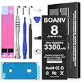 Battery for iPhone 8, Upgraded (2023 New Version), BOANV Ultra High Capacity Replacement New 0 Cycle Battery, with Professional Replacement Tool Kits