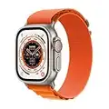 Apple Watch Ultra (GPS + Cellular, 49mm) Reloj Inteligente con Caja de Titanio - Correa Loop Alpine Naranja - Talla L. Monitor de entreno, GPS de Alta precisión, autonomía Extraordinaria