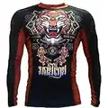 Hardcore Training Rash Guard Men's Tiger Chemise de Compression Homme MMA BJJ Fitness Arts Martiaux No Gi Grappling Boxe Workout