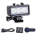 Suptig Diving Light High Power Dimmable Waterproof LED Video Light Fill Night Light Diving Underwater Light Waterproof 147ft(45m) Compatbile for Gopro Akaso DJI osmo and More Action Cam