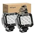 Nilight - 60001F-B Led Pods 2PCS 18W 1260LM Flood Led Off Road Lights Super Bright Driving Fog Light Boat Lights Driving Lights Led Work Light for Trucks, 2 Years Warranty