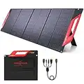 ROCKPALS 120W Portable Solar Panels with Kickstand, Foldable Solar Panel Charger for ROCKPALS/Jackery/BLUETTI/ECOFLOW Power Station Solar Generator and USB C & QC 3.0 for USB Devices Off Grid