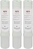 AEG | Pack de 3 Filtres de Remplacement (AEGFFF2) pour le Système de Filtration d'Eau Instantanée AEGFFS2 | Installation Facile au Robinet Principal sous Évier | Durée de Vie : 6 Mois/7500L d'Eau