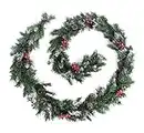 Best Artificial Deluxe givré Couronne de Noël/Guirlande - 12ft Garland