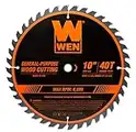 WEN BL1040 10-Inch 40-Tooth Carbide-Tipped Professional Woodworking Saw Blade for Miter Saws and Table Saws