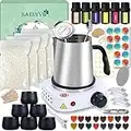 SAEUYVB Candle Making Kit,Easy to Make Colored Candle Soy Wax Kit,Including Soy Wax, Wicks,Melting Pot, Tins and More