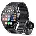 Smartwatch Uomo Orologio Fitness Chiamata Bluetooth, 1,32" Full Touch 360*360 Smart Watch con Cardiofrequenzimetro SpO2 Calorie 70 Modalità Sport Activity Tracker Cronometro per Android/iOS(Nero)