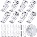 WEONE 8PCS Child Safety P-Clips, Blind Safety Clips for Cord, Clear Roller Blind Clips with 16 Screws + 16 Plastic Pillars for Vertical and Roman Roller Curtain Ball Chain Cord Control