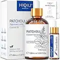 HIQILI Patchouli Essential Oil,Natural Pure Patchouli Oil for Diffuser Massage Candle Soap Making-3.38 Fl Oz