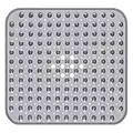 Yolife Square Shower Mat for Bathtub, 21 x 21 Inches Bath Tub Mats with Big Suction Cups, Non-Slip with Drain Holes, BPA Free, Latex Free, Machine Washable (Grey)