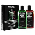 Brickell Men’s Products – Rutina Revitalizadora de Cuidado Capilar – Champú con Aceites de Menta y Árbol de Té + Acondicionador Fuerza y Volumen - Natural y Orgánico