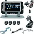 TST 507 Tire Pressure Monitoring System with 4 Cap Sensors and Color Display for Metal/Rubber Valve Stems by Truck System Technologies, TPMS for RVs, Campers and Trailers