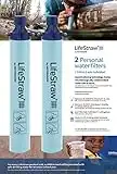 LifeStraw Personal Water Filter for Hiking Camping Travel & Emergency Preparedness (Pack of 2)