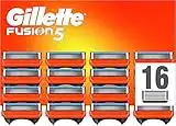 Gillette Fusion5 Razor Blades Men, Pack of 16 Razor Blade Refills with Precision Trimmer, 5 Anti-Friction Blades, Suitable for Mailbox