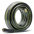 Worth Garden 3/4 x 25ft Water Hose - Durable Non Kinking Garden Hose - PVC Material with Brass Hose Fittings - Flexible Hose for Household and Professional Use