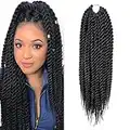 Ciocche di capelli intrecciate a spirale, realizzate all’uncinetto in stile senegalese Havana Twist Hair, 6 confezioni per lotto