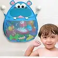 Cheraboo Bath Toy Organizer for Tub- Hurley Hippo Bathtub Toy Organizer, Bathtub Toy Net Holder with Two Suction Cups, Kids Bath Toy Holder Keeps Toddler and Baby Toys Organized and Dry