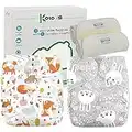 Kolo - kit de pañales de tela para bebés y niños: 2 pañales reutilizables + 2 insertos de bambú - 100% ecológicos