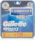 Gillette Mach3 Turbo Men's Razor Blade Refill Catridges, 8 Count