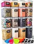 Deco haus® Vorratsdosen mit Deckel luftdicht 16er Set - Für Nudeln, Müsli, Mehl - Aufbewahrungsbox Küche mit Deckel - Vorratsbehälter Küche Aufbewahrung & Organisation - Kitchen Storage & Organisation