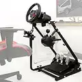 Supllueer Racing Wheel Stand,Steering Wheel Stand with Double Gear fit Logitech G25 G27 G29 G920 G923 Thrustmaster T300RS T500RS PC PS4 Xbox,Gaming Wheel Stand No Wheel Pedals Seat