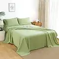 Queen Bed Sheets Sage Green, Sheets Set for Queen Size Bed, 4 Piece Bed Sheets with Deep Pocket, Hotel Luxury Premium 1800 Polyester - Extra Soft, Breathable, Wrinkle Free, Machine Washable