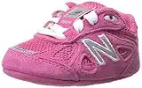 NEW BALANCE - Chaussure de berceau fuchsia à lacets, en suède et synthétique, avec logo latéral blanc et semelle en tissu, fille, filles-17