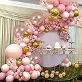 STAYUNIQUE1 Pink Balloon Arch Kit- 145 PCs Rose Pink Garland Kit, Easy to Assemble Backdrop Décor - Perfect Background Decoration for Wedding, Birthday Party, Baby Shower