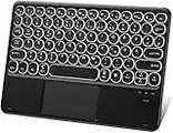 Sross-TEC Bluetooth Keyboard with Touchpad, QWERTY Layout Wireless Tablet Keyboards Compatible with Windows/Android/iOS, Backlit Keyboard for iPad, iPad Pro, iPad Air, Samsung, Mac, Macbook, Black