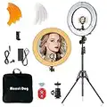 18" Ring Light Kit 55W Bluetooth LED Ringlight Lighting with Tripod Stand Dimmable 3200K/5500K YouTube Circle Lighting Ringlights for Makeup Video Photography Blogging Portrait