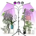 Railee Pflanzenlampe LED Vollspektrum 120 LEDs Grow Lampe Pflanzenleuchte Pflanzenlicht mit Ständer Pflanzen LED Wachstumslampe für Pflanzen mit Zeitschaltuhr 3 Farbmodi 10 Lichtstärken