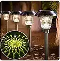 BEAU JARDIN 8 Pack Solar Pathway Lights Waterproof,Landscape Path Lights, Supper Bright Up to 12 Hrs,Stainless Steel Auto On/Off Solar Powered Garden Lighting for Yard Patio Walkway BG1671