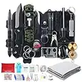 Survival Kit 54 in 1, Erste Hilfe Set Auto Outdoor Zuhause, Notfall Ausrüstung Stromausfall First Aid Kit Survival Set Überlebensausrüstung für Camping/Bushcraft/Wandern/Emergency/Abenteuer